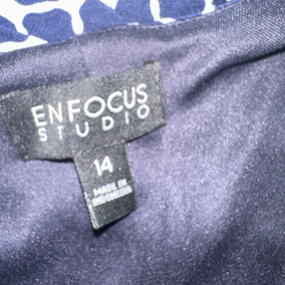 New - Enfocus Studio Blue Dress | Color: Blue/White | Size: 14 - Picture 11 of 13